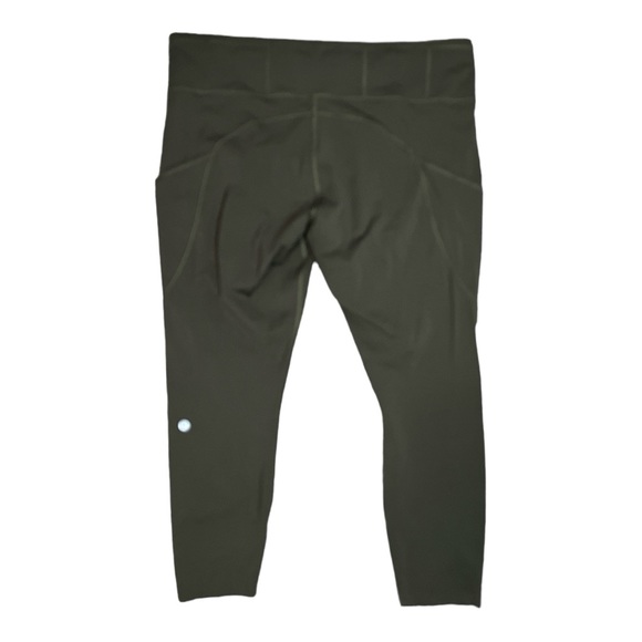 Lululemon Fast and Free Tight II 25” Nulux Dark Olive Green Leggings - Picture 7 of 10